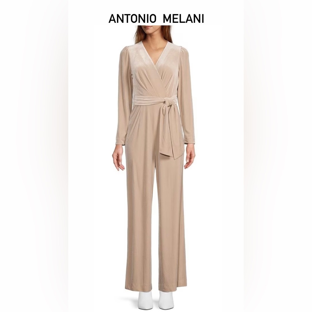 Antonio Melani
Miranda Long Sleeve Velvet Jumpsuit, Size 4